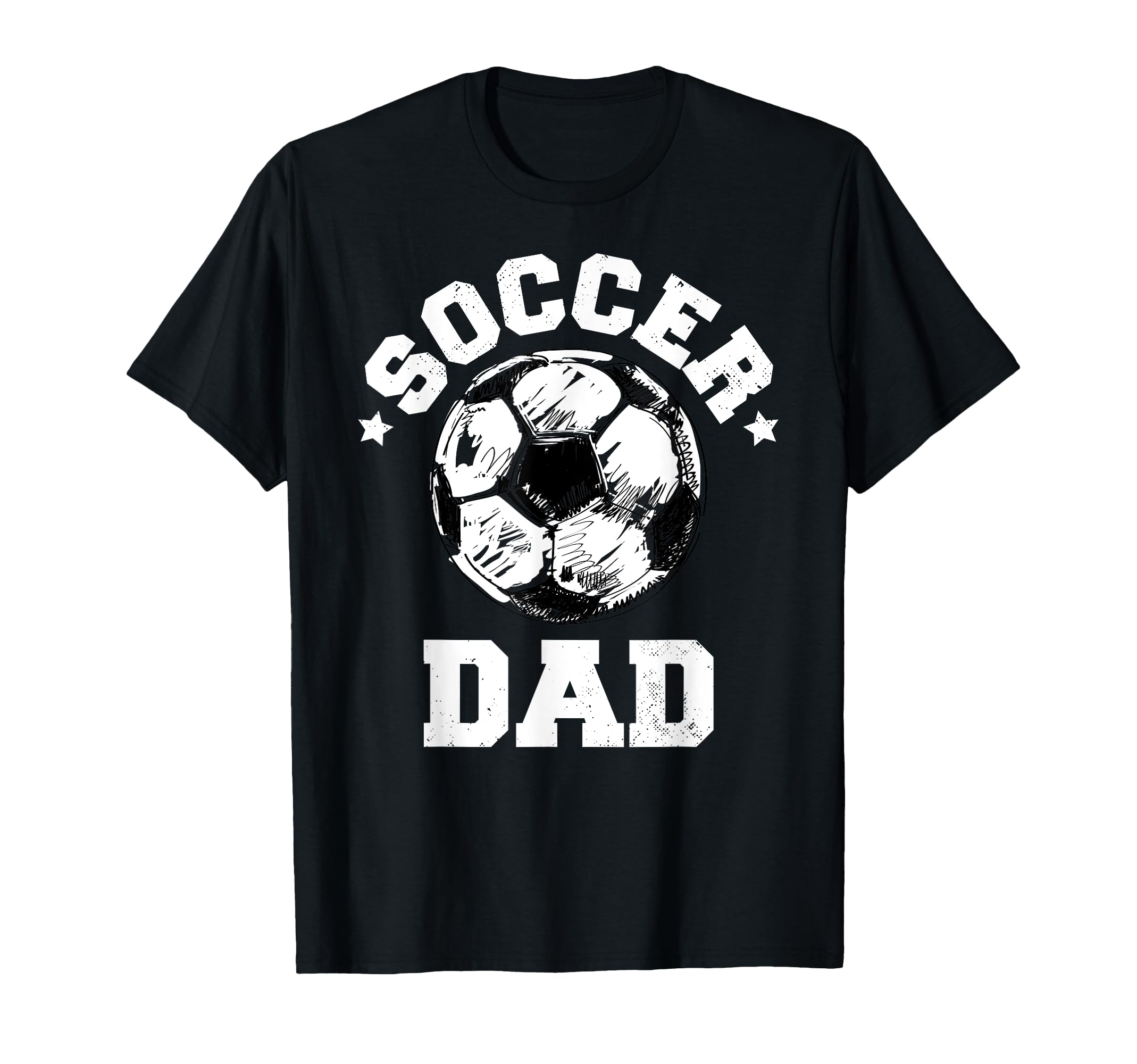 Soccer Dad Soccer Ball Distressed Funny T-Shirt - Unique Graphic Unisex - T-Shirt, Sweatshirt, Hoodie