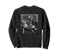 Funny Tabby Cat Soccer Bicycle Kick Sweatshirt - Unique Graphic Unisex - T-Shirt, Sweatshirt, Hoodie