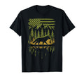 Wolf Usa Flag Mountain Outdoor T-Shirt - Aesthetic Graphic for Adults - T-Shirt, Sweatshirt, Hoodie