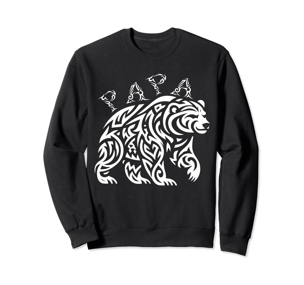 Tribal Papa Grizzly Bear Sweatshirt - Graphic Print Unisex - T-Shirt, Sweatshirt, Hoodie