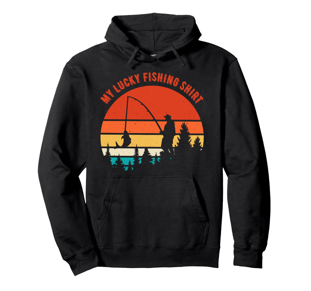 Fishing Dad Fishing Grandpa Joke Lucky Hoodie - Aesthetic Graphic Unisex - T-Shirt, Sweatshirt, Hoodie