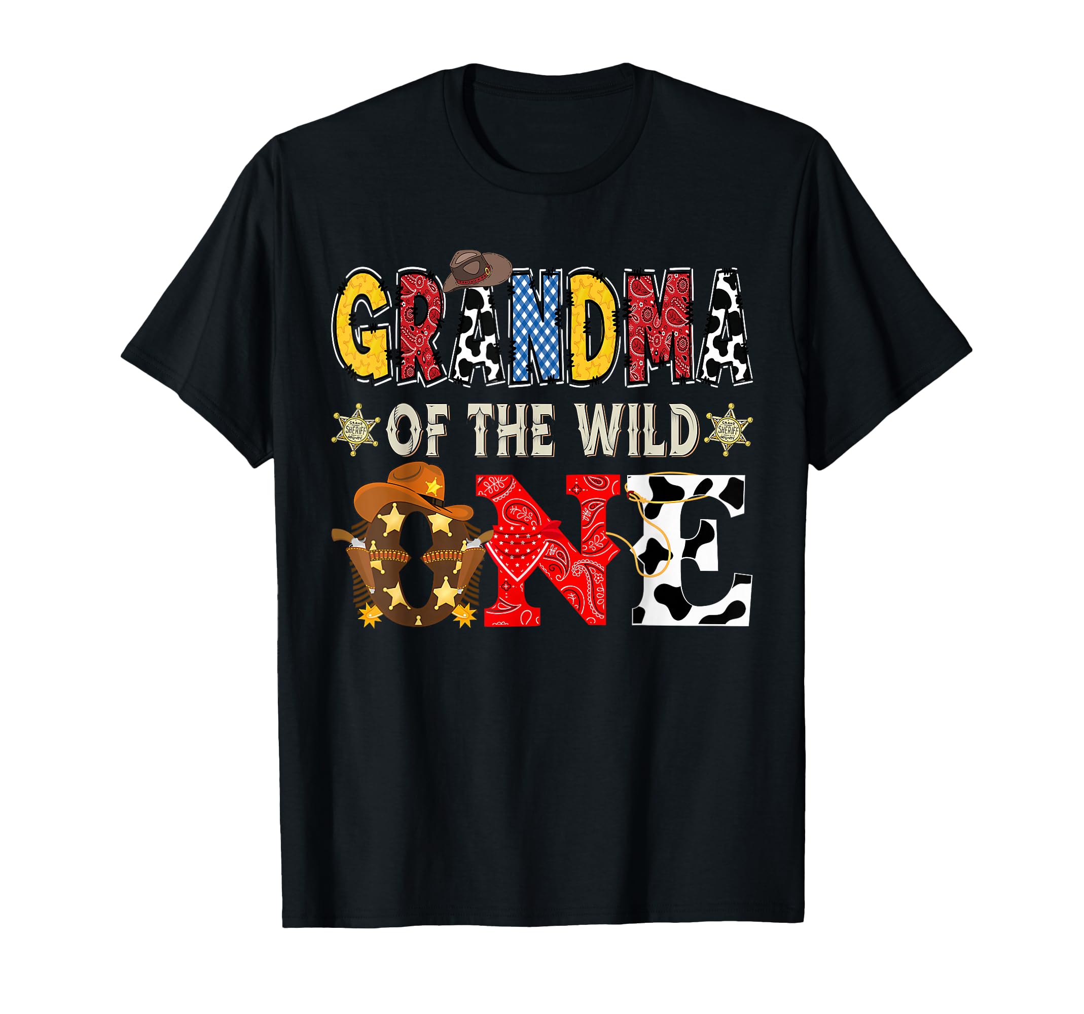 Grandma Wild One 1St Birthday Western T-Shirt - Unique Graphic for Adults - T-Shirt, Sweatshirt, Hoodie