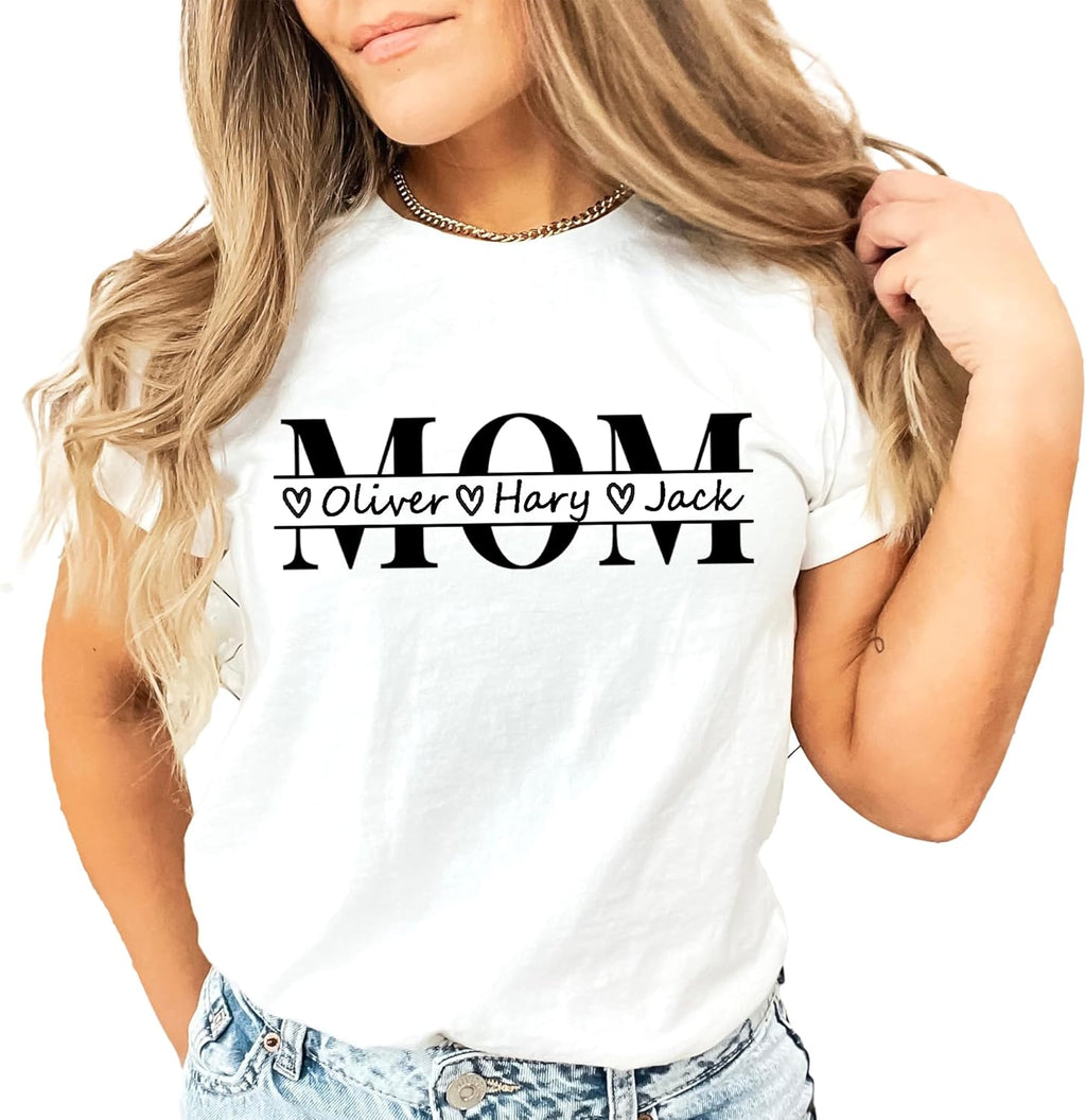 Custom Mom with Kids Names Personalized Mama for - Adult & Kids T-Shirts, Sweatshirts & Hoodies apparel design preview 1