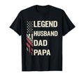 Legend Husband Dad Papa American Flag T-Shirt - Graphic Print Unisex - T-Shirt, Sweatshirt, Hoodie
