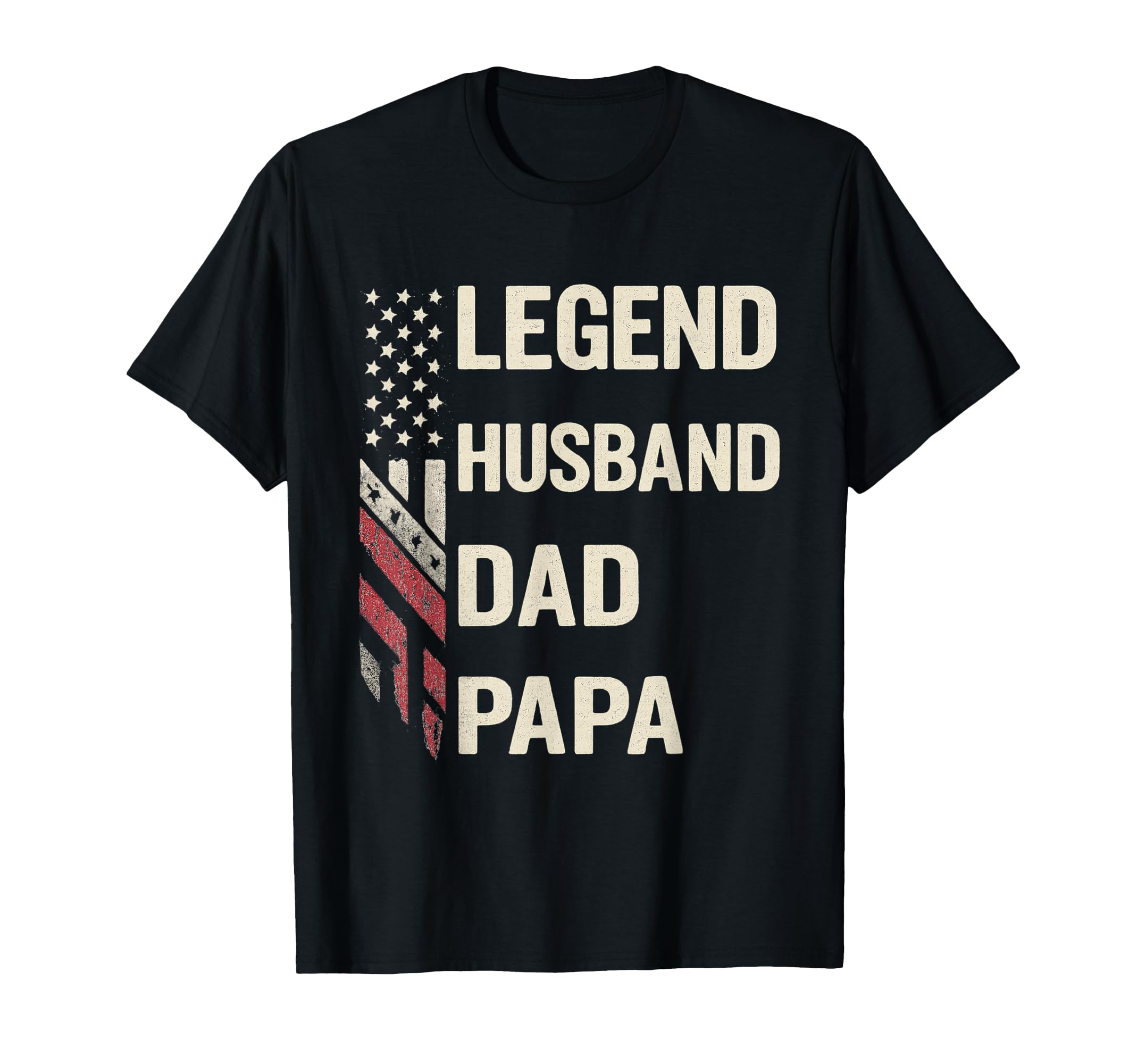 Legend Husband Dad Papa American Flag T-Shirt - Trendy Graphic for Adults - T-Shirt, Sweatshirt, Hoodie