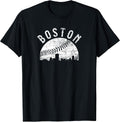 Vintage Boston Massachusetts Skyline Apparel - Adult & Kids T-Shirts, Sweatshirts & Hoodies apparel design preview 1