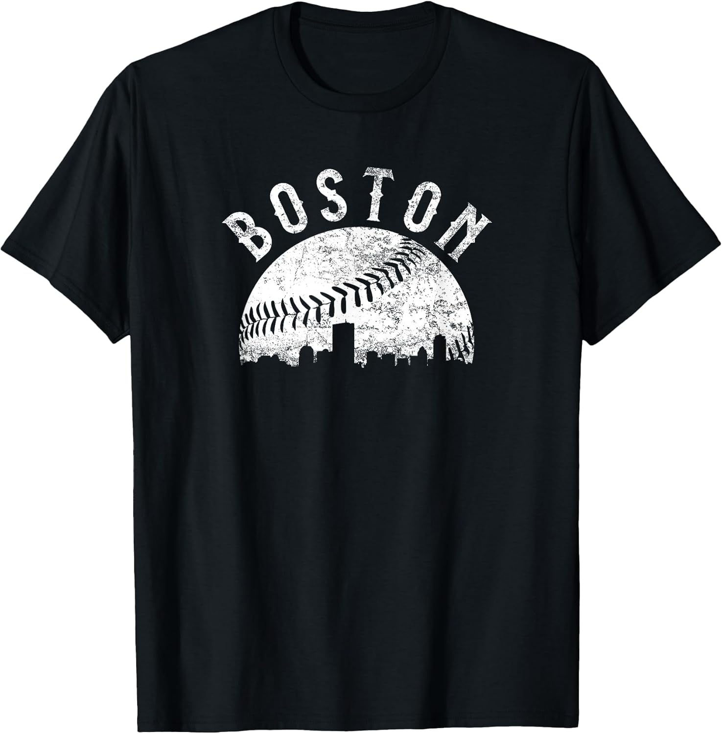 Vintage Boston Massachusetts Skyline Apparel - Adult & Kids T-Shirts, Sweatshirts & Hoodies apparel design preview 1
