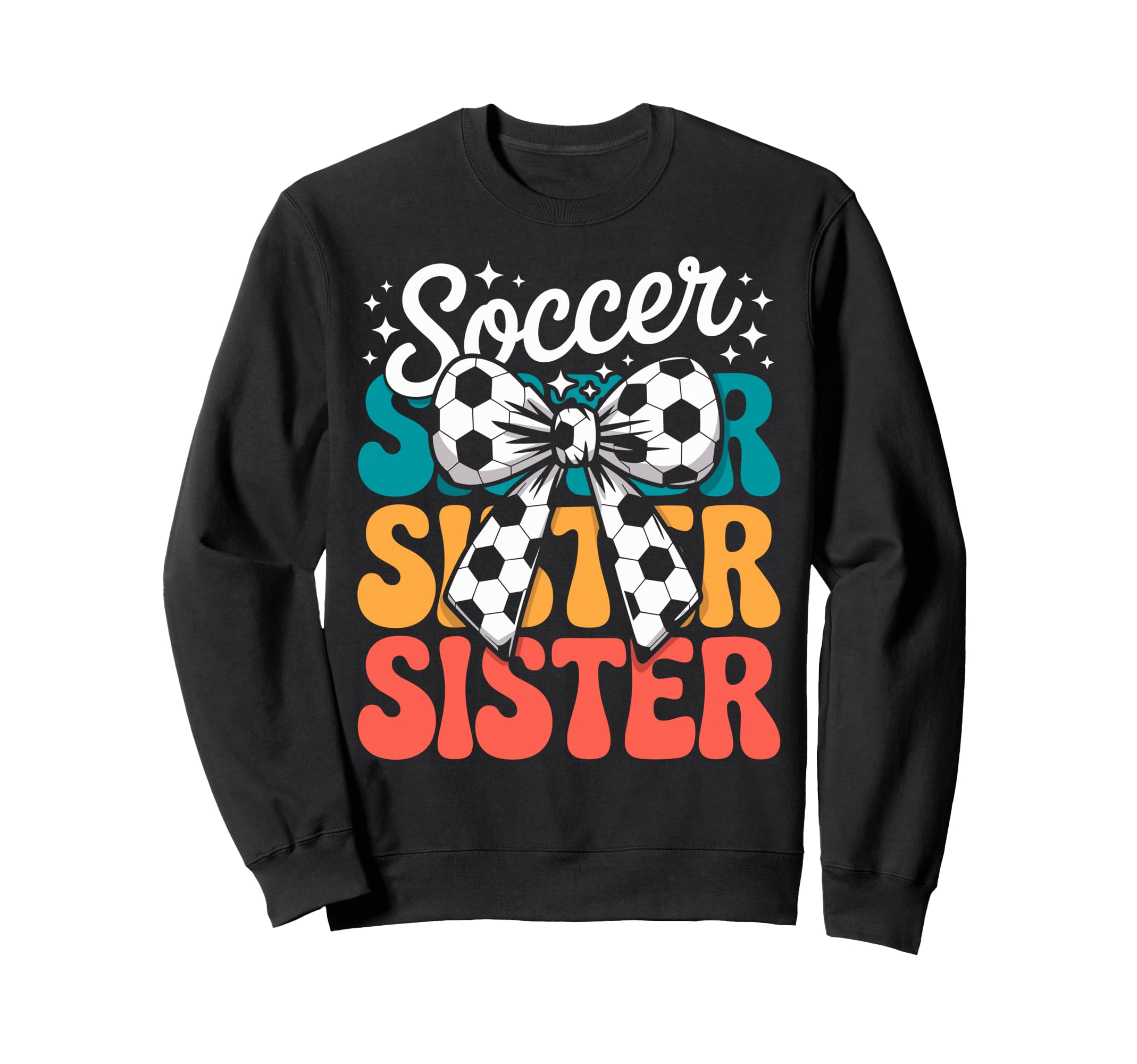 Groovy Soccer Football Player Sister Sweatshirt - Minimalist Print Unisex - T-Shirt, Sweatshirt, Hoodie