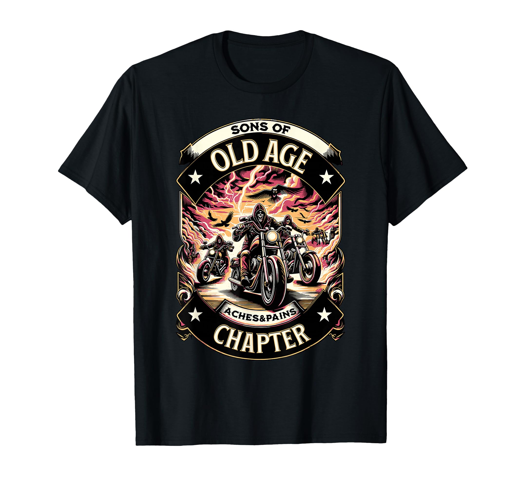 Sons Old Age Aches And Pain Chapter T-Shirt - Aesthetic Graphic Men Women - T-Shirt, Sweatshirt, Hoodie