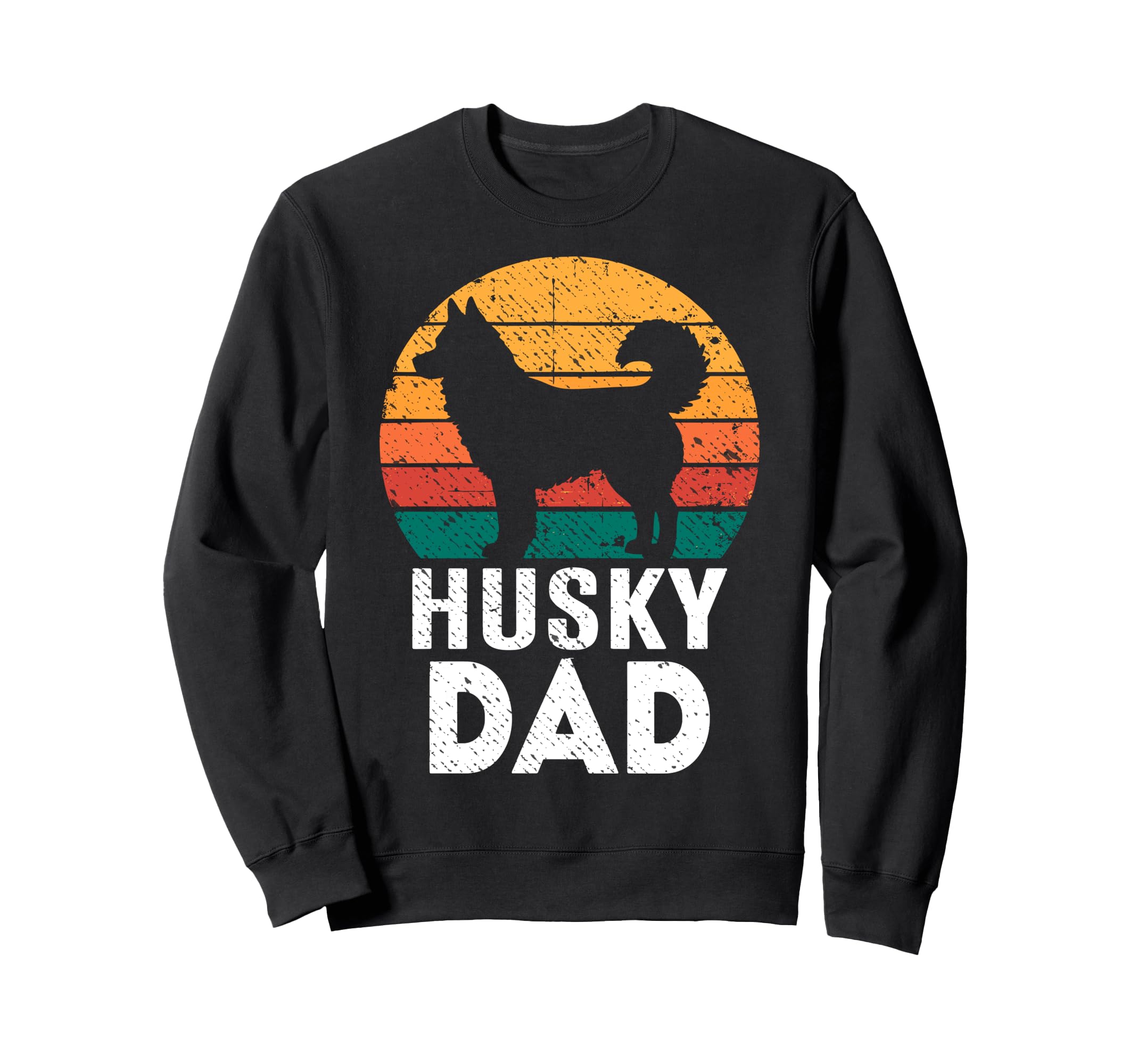 Husky Dad Puppies Dogs Parents Funny Dog Sweatshirt - Trendy Graphic Unisex - T-Shirt, Sweatshirt, Hoodie
