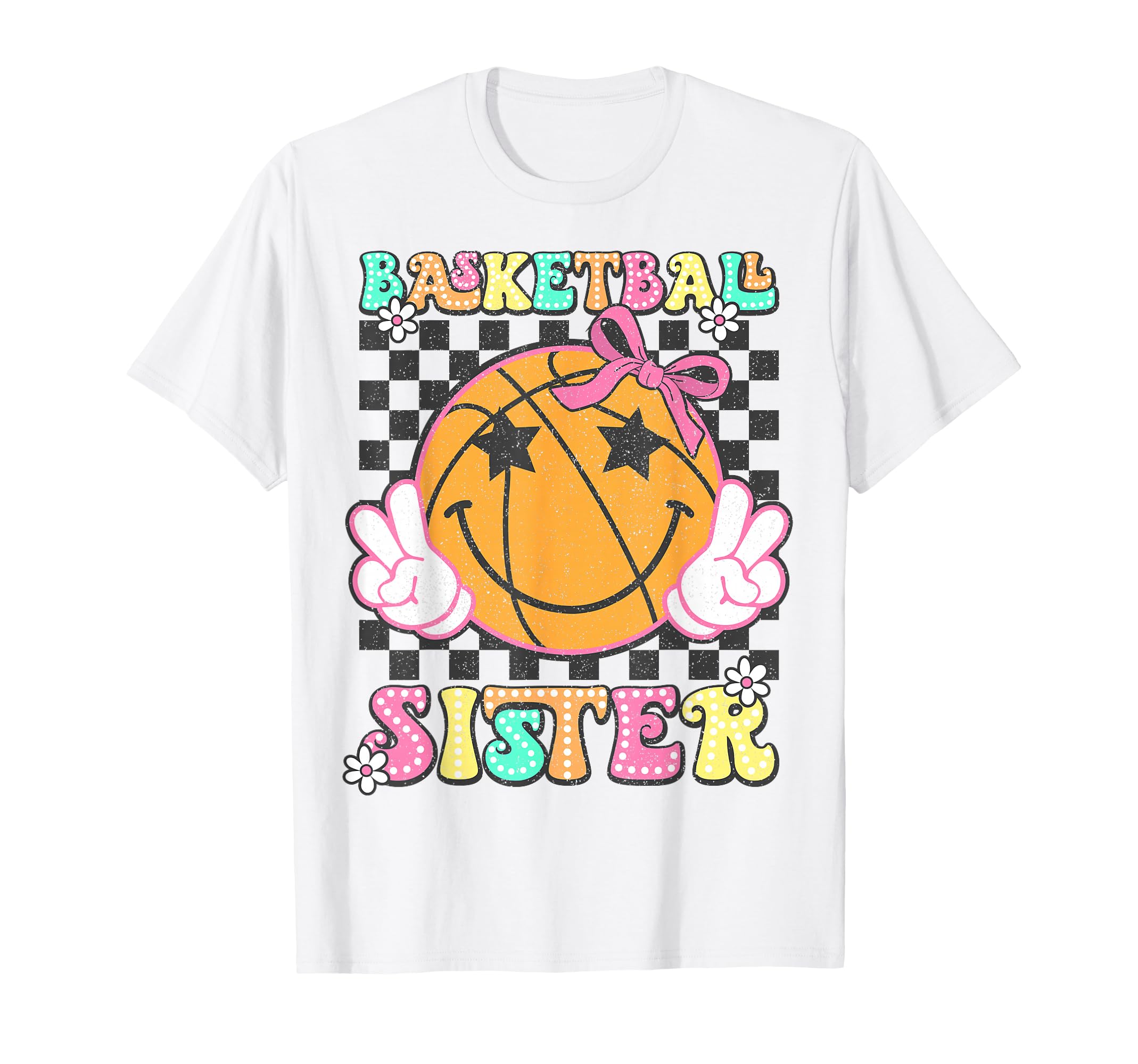 Basketball Sister Coquette Bow T-Shirt - Graphic Print Men Women - T-Shirt, Sweatshirt, Hoodie