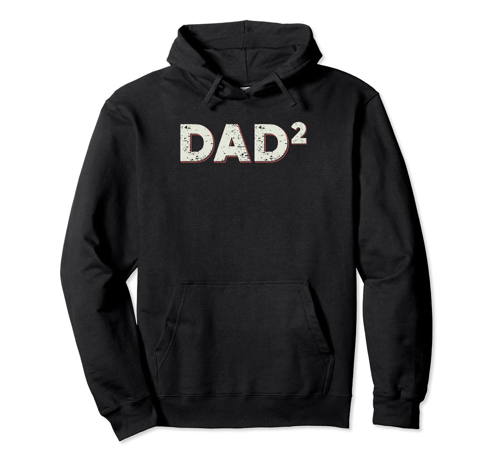 Dad Twins Father Two Twin Dad Squared Hoodie - Custom Art Print for Adults - T-Shirt, Sweatshirt, Hoodie