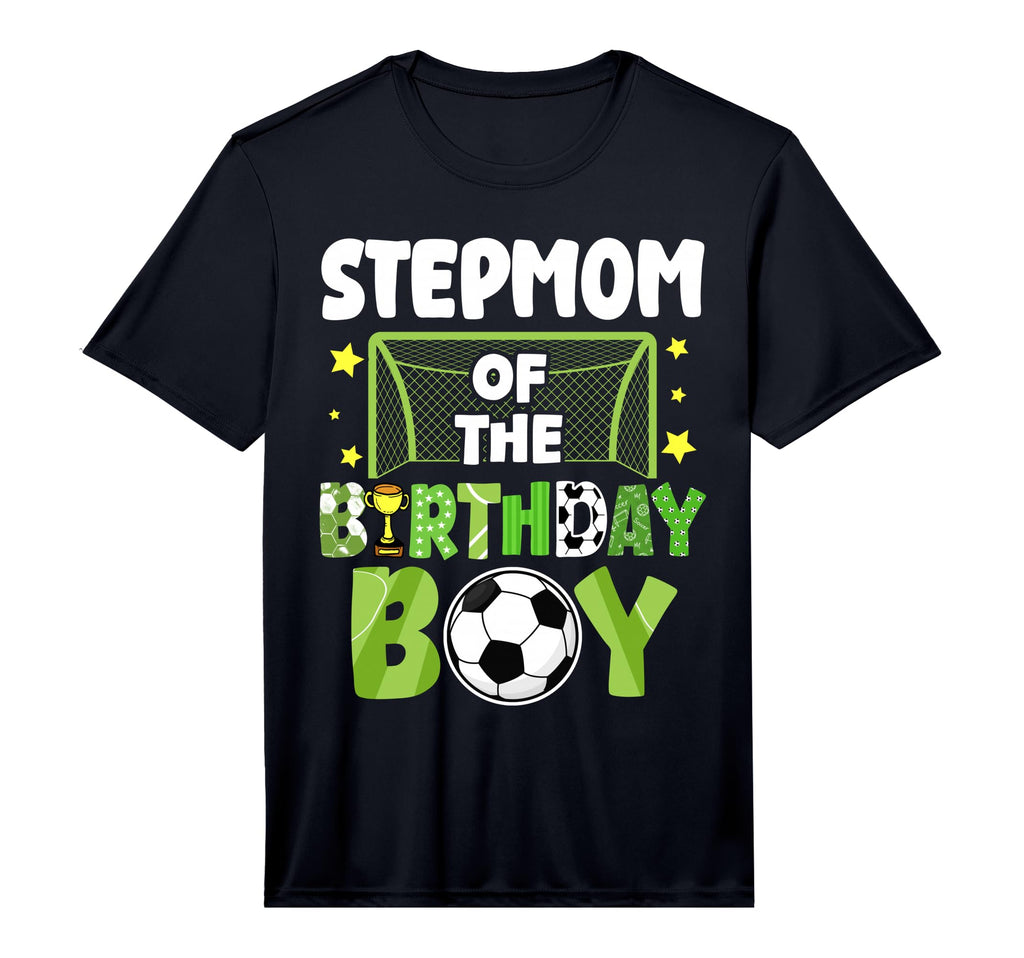 Mens Soccer Stepmom Birthday Party T-Shirt - Minimalist Print for Adults - T-Shirt, Sweatshirt, Hoodie