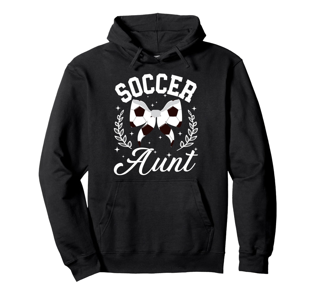 Soccer Aunt Coquette Soccer Player Hoodie - Minimalist Print for Adults - T-Shirt, Sweatshirt, Hoodie