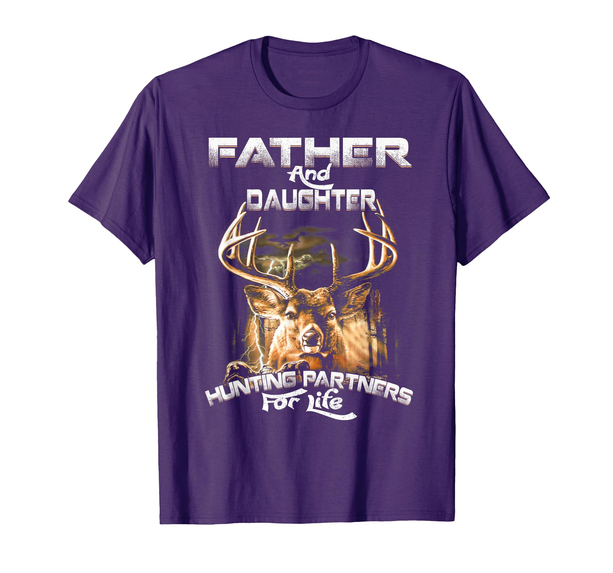 Father And Daughter Hunting Partners T-Shirt - Graphic Print Men Women - T-Shirt, Sweatshirt, Hoodie