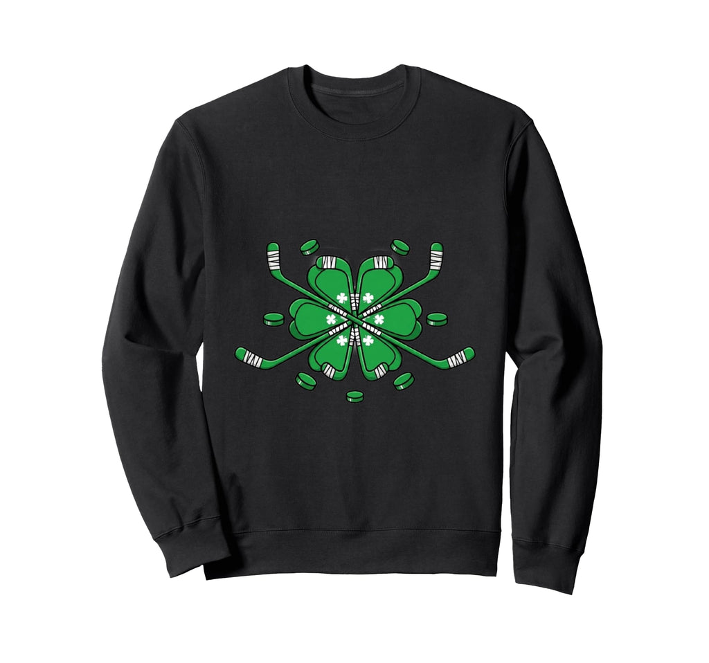 St Patricks Day Shamrock Hockey St Sweatshirt - Unique Graphic Men Women - T-Shirt, Sweatshirt, Hoodie