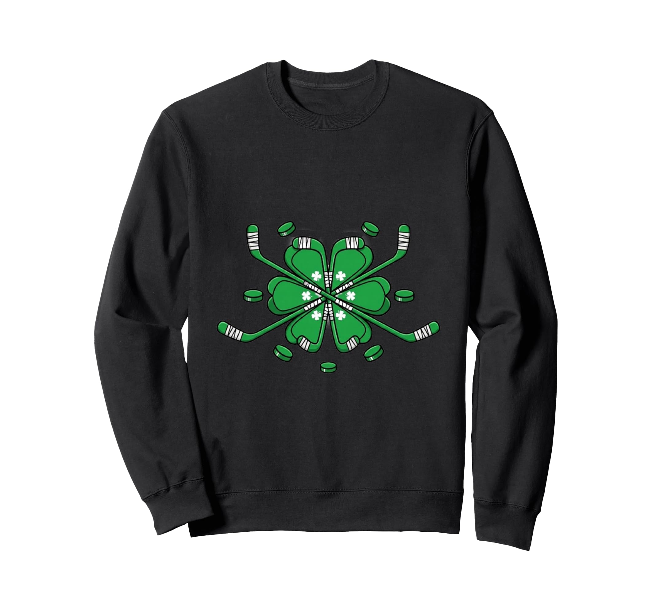 St Patricks Day Shamrock Hockey St Sweatshirt - Unique Graphic Men Women - T-Shirt, Sweatshirt, Hoodie