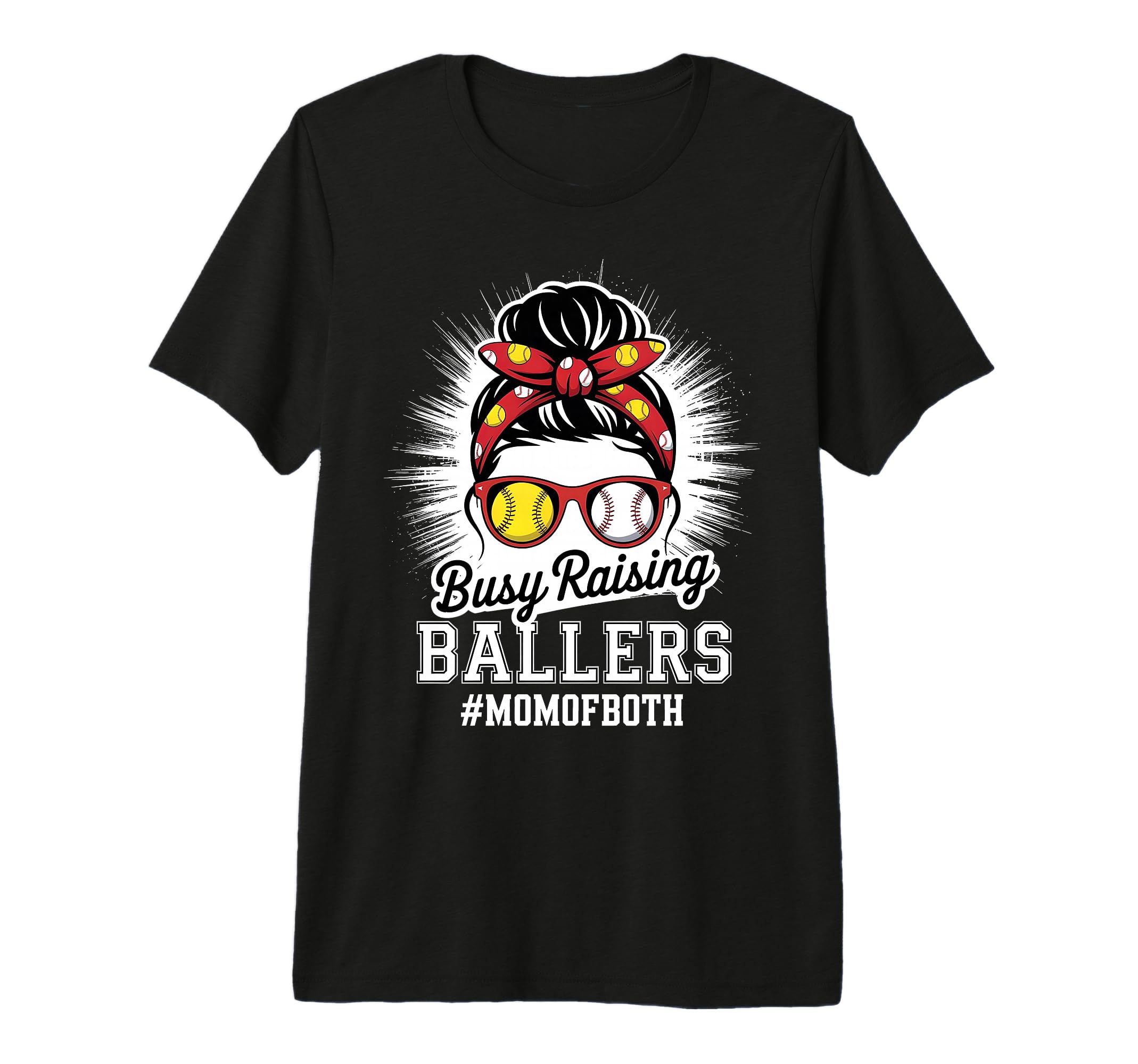 Mothers Day Busy Raising Ballers T-Shirt - Minimalist Print for Adults - T-Shirt, Sweatshirt, Hoodie