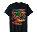 Muscle Cars Car Guy American Flag T-Shirt - Trendy Graphic for Adults - T-Shirt, Sweatshirt, Hoodie