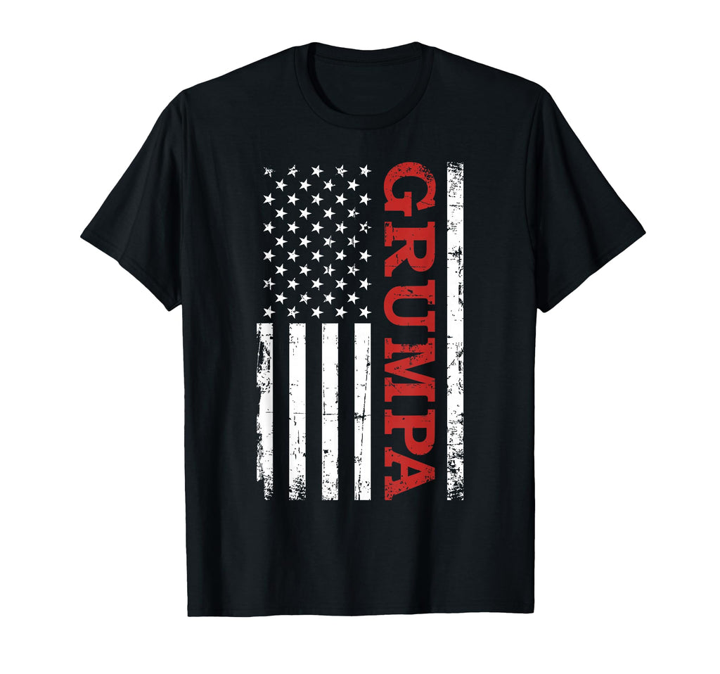 Grumpa Us American Flag Grandpa T-Shirt - Aesthetic Graphic Men Women - T-Shirt, Sweatshirt, Hoodie