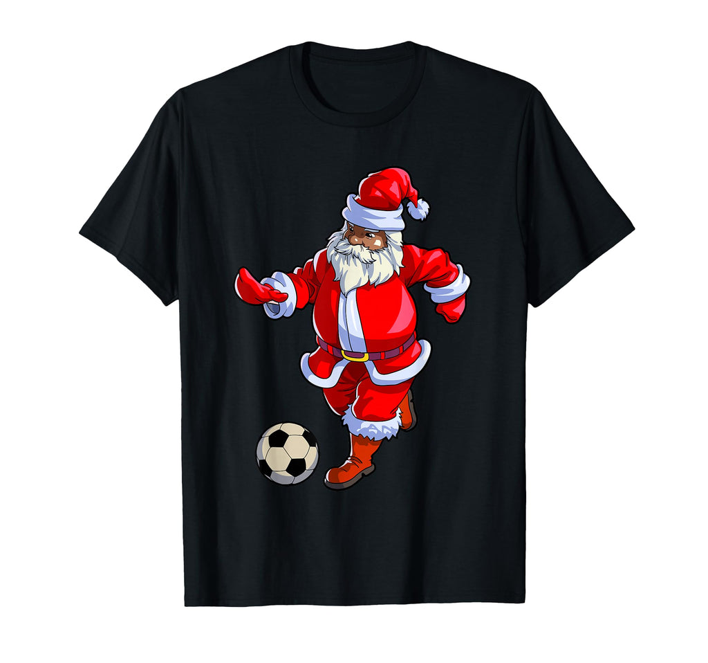Black African American Santa T-Shirt - Casual Everyday Wear for Adults - T-Shirt, Sweatshirt, Hoodie