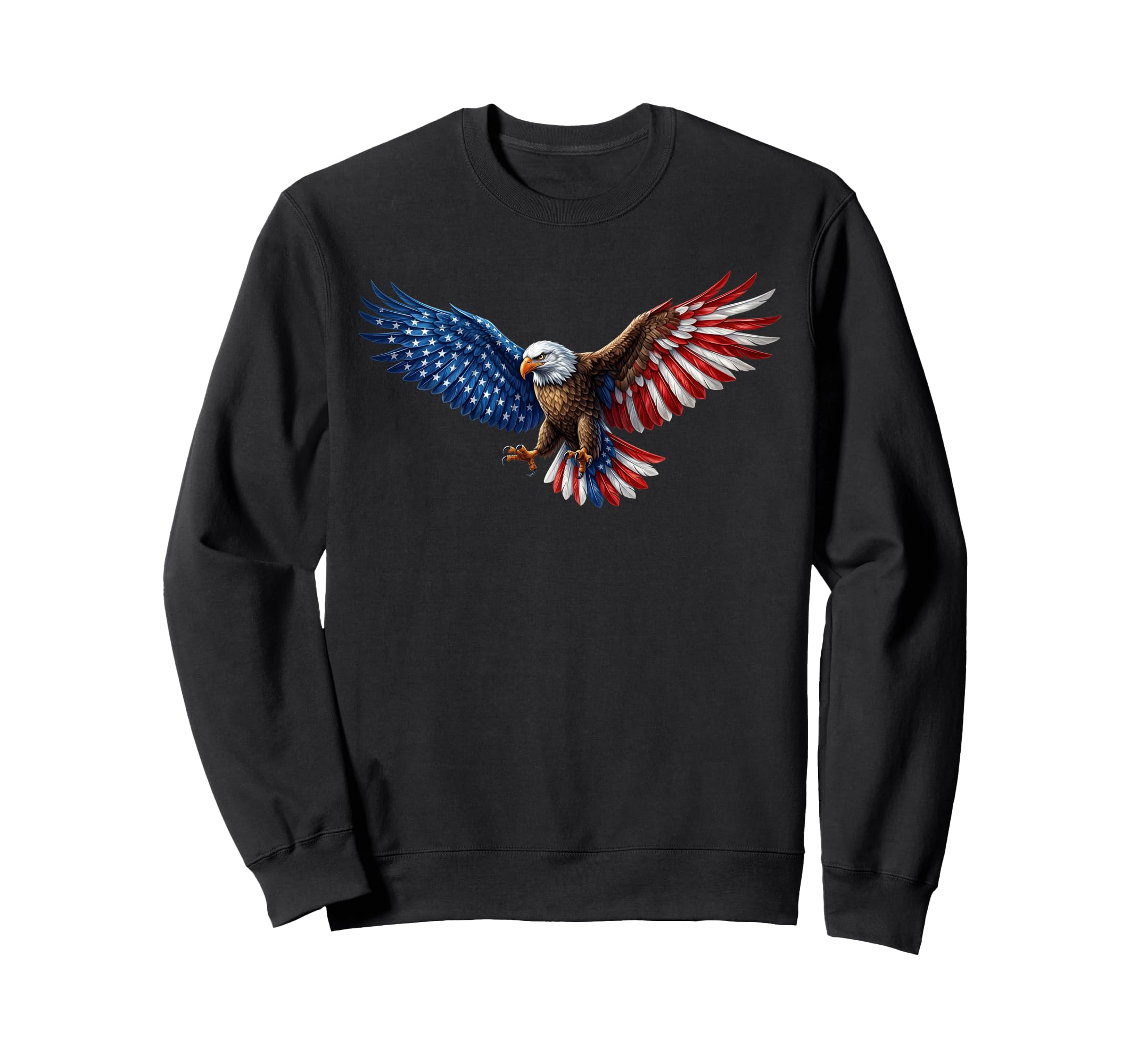 American Flag Bald Eagle 4Th July Sweatshirt - Trendy Graphic for Adults - T-Shirt, Sweatshirt, Hoodie