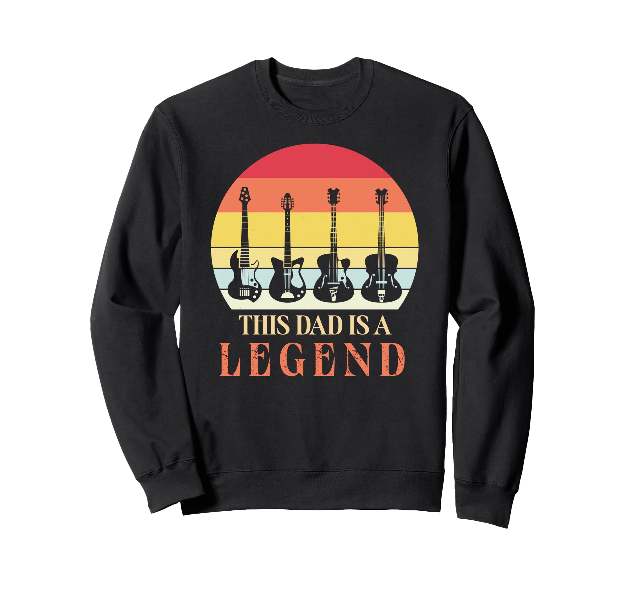This Dad Is Legend Guitar Funny Sweatshirt - Custom Art Print Unisex - T-Shirt, Sweatshirt, Hoodie