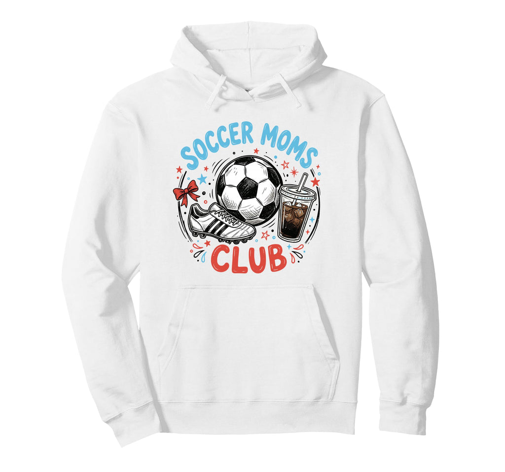 Soccer Moms Club Iced Coffee Cleats Hoodie - Novelty Apparel Men Women - T-Shirt, Sweatshirt, Hoodie