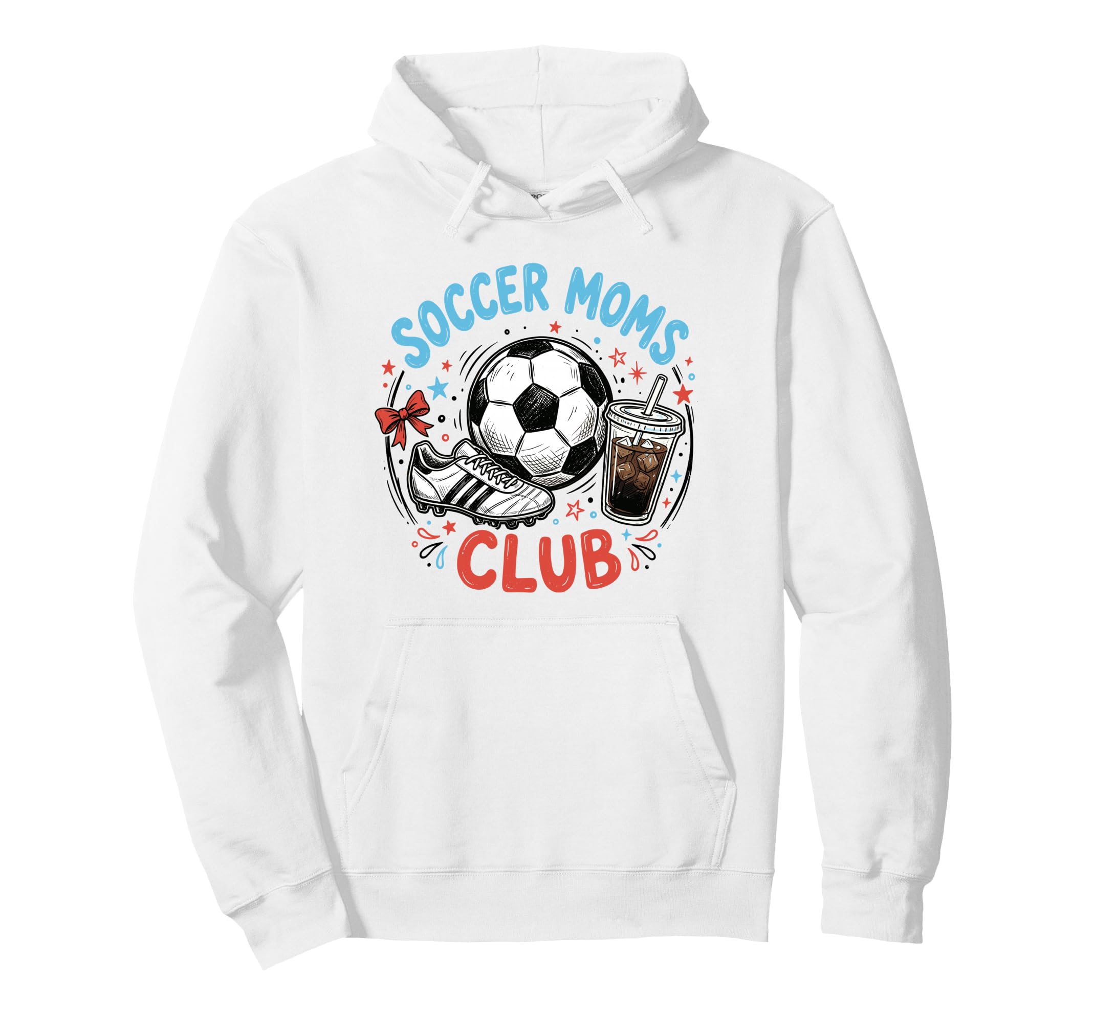 Soccer Moms Club Iced Coffee Cleats Hoodie - Novelty Apparel Men Women - T-Shirt, Sweatshirt, Hoodie
