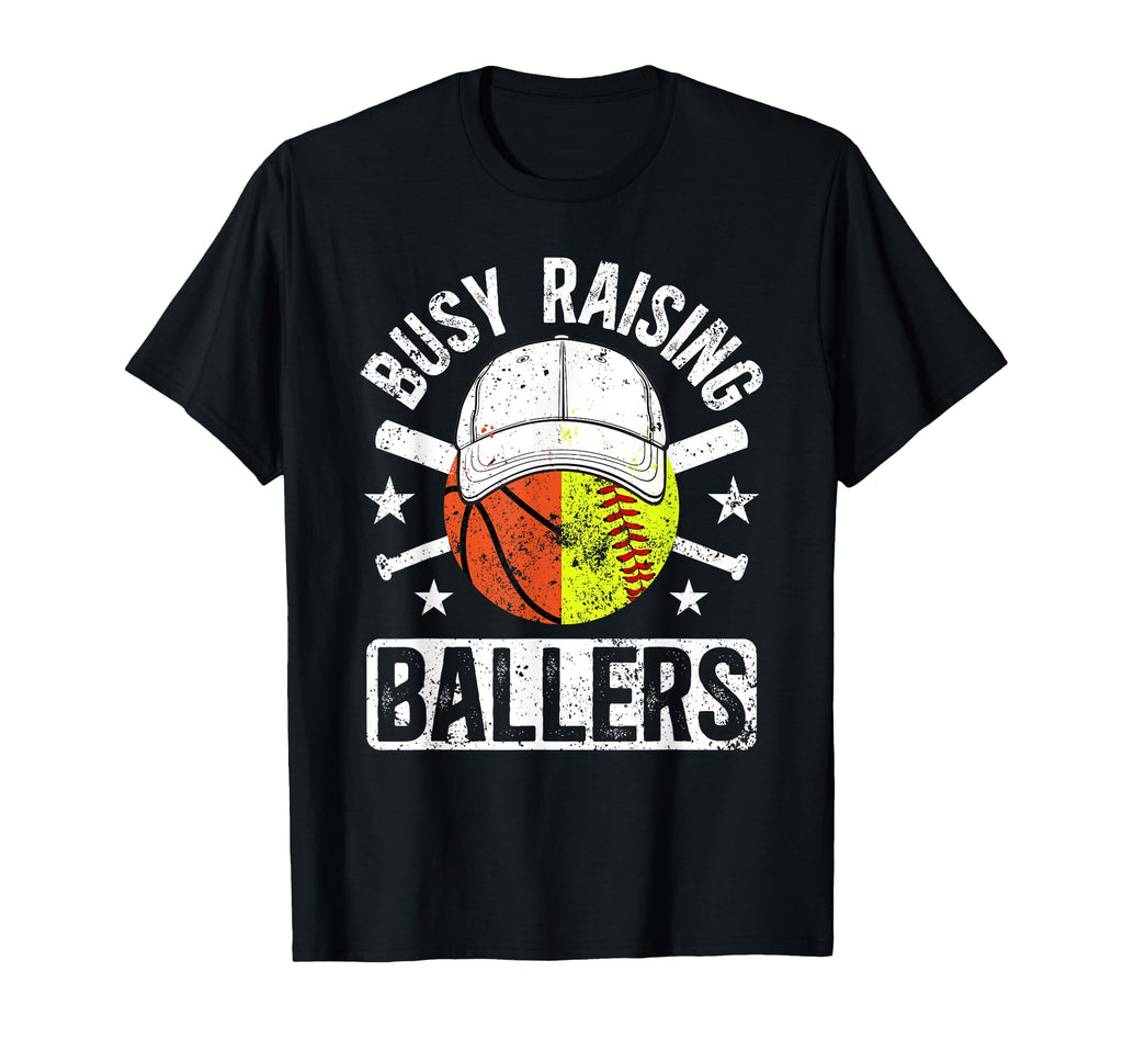 Busy Raising Ballers Basketball T-Shirt - Graphic Print for Adults - T-Shirt, Sweatshirt, Hoodie