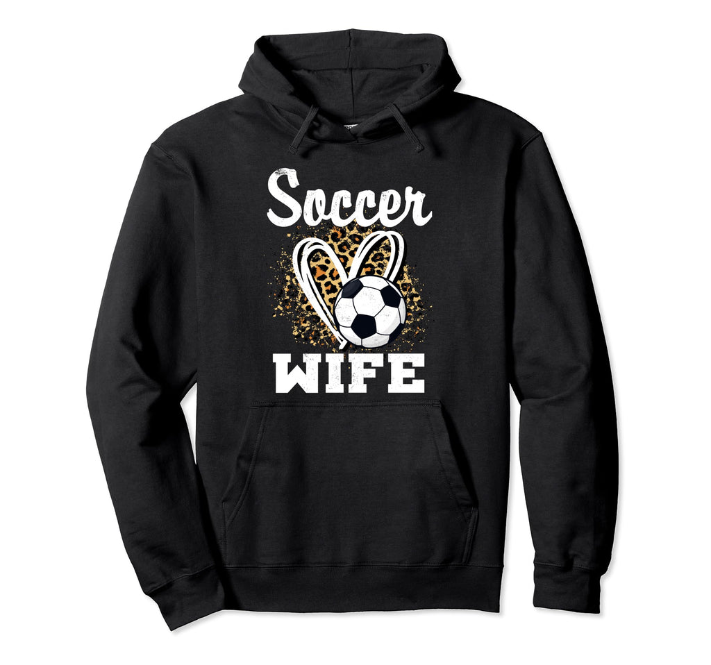 Soccer Wife Leopard Heart Matching Hoodie - Unique Graphic for Adults - T-Shirt, Sweatshirt, Hoodie