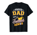 Proud Dad Softball Senior 2027 T-Shirt - Minimalist Print for Adults - T-Shirt, Sweatshirt, Hoodie
