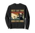 Best Cat Dad Ever Fathers Day Cat Sweatshirt - Minimalist Print Men Women - T-Shirt, Sweatshirt, Hoodie