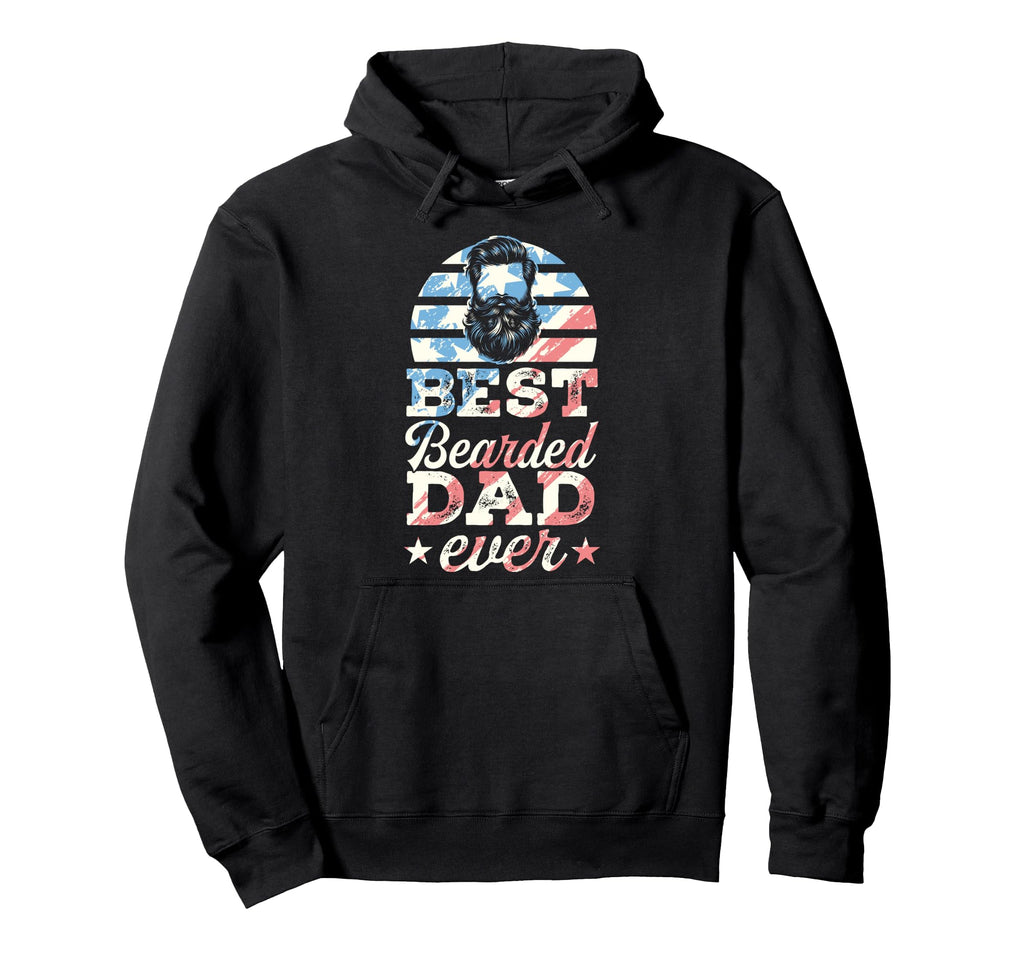 Best Bearded Dad Ever Fathers Day Party Hoodie - Novelty Apparel Unisex - T-Shirt, Sweatshirt, Hoodie
