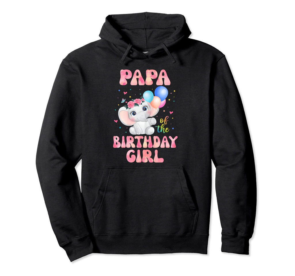 Papa Birthday Elephant Dad Daddy Hoodie - Aesthetic Graphic for Adults - T-Shirt, Sweatshirt, Hoodie
