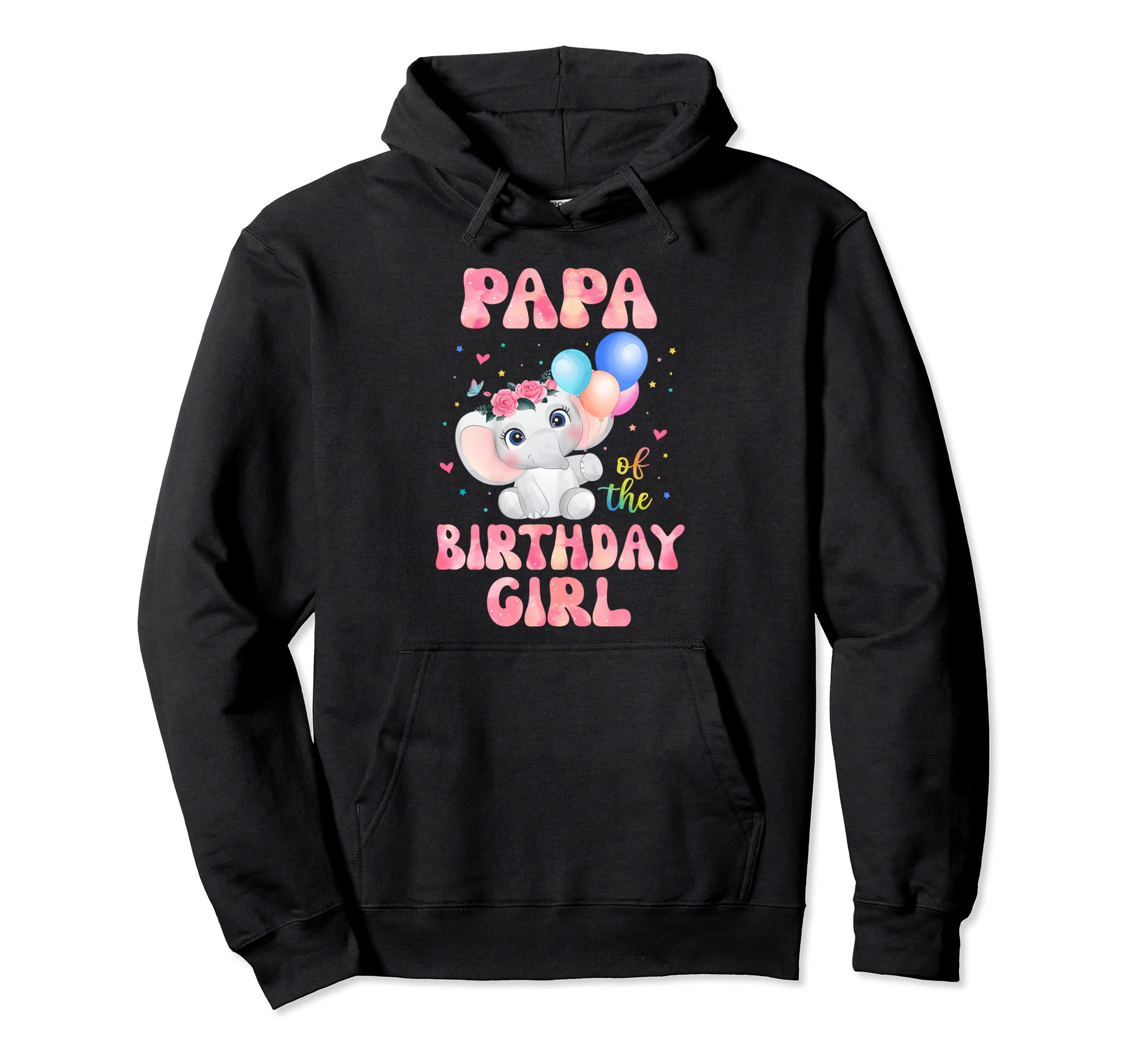 Papa Birthday Elephant Dad Daddy Hoodie - Aesthetic Graphic for Adults - T-Shirt, Sweatshirt, Hoodie