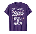 Just Who Loves Soccer And Horses T-Shirt - Fun Novelty Design for Adults - T-Shirt, Sweatshirt, Hoodie
