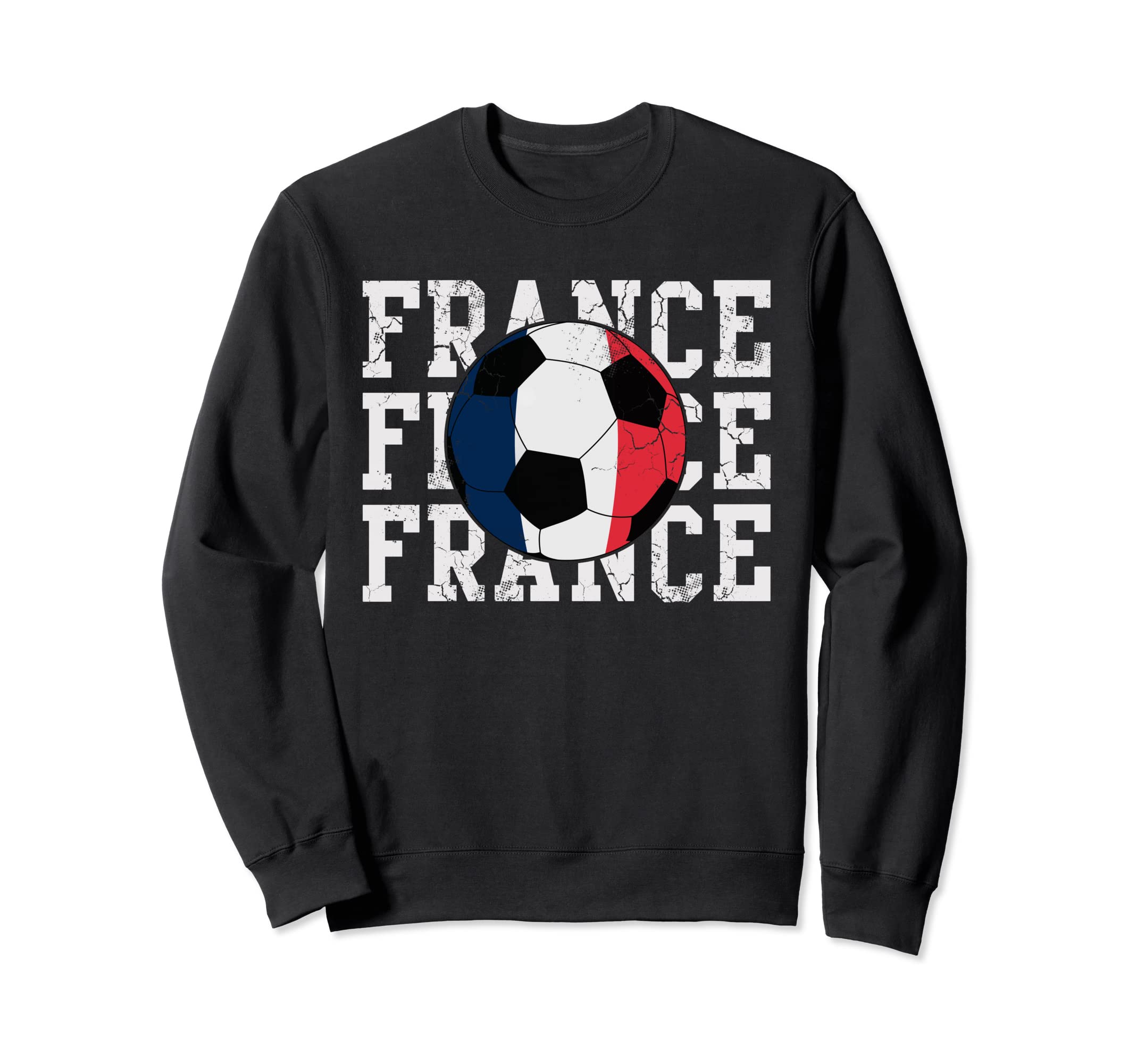France Soccer Ball French Flag Sweatshirt - Aesthetic Graphic Unisex - T-Shirt, Sweatshirt, Hoodie