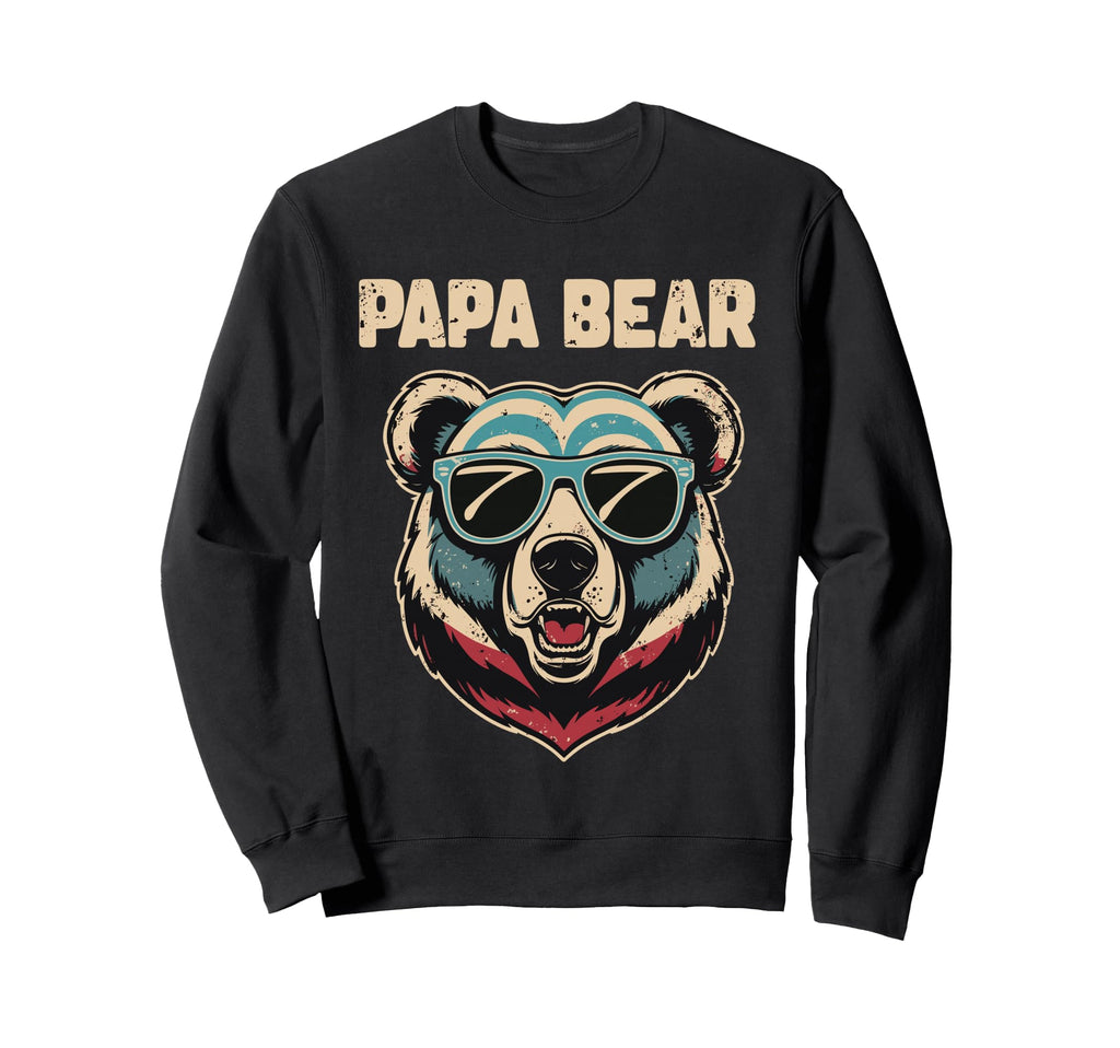Papa Bear Husband Father Family Fathers Sweatshirt - Graphic Print Unisex - T-Shirt, Sweatshirt, Hoodie