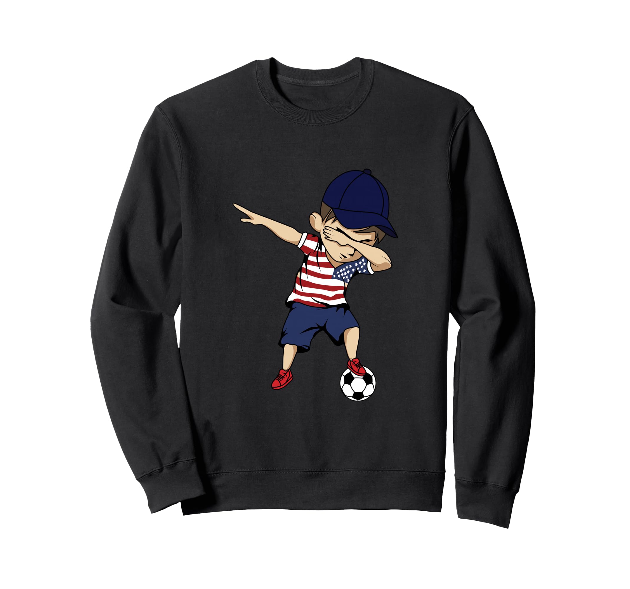United States Dabbing Soccer Usa Sweatshirt - Casual Everyday Wear Unisex - T-Shirt, Sweatshirt, Hoodie
