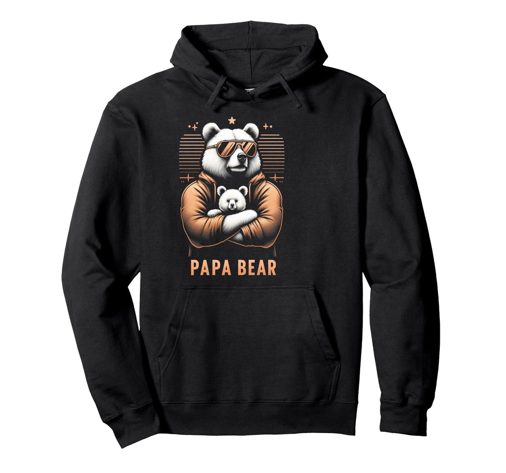 Papa Bear Funny Bears Animal Lover Hoodie - Casual Everyday Wear Unisex - T-Shirt, Sweatshirt, Hoodie