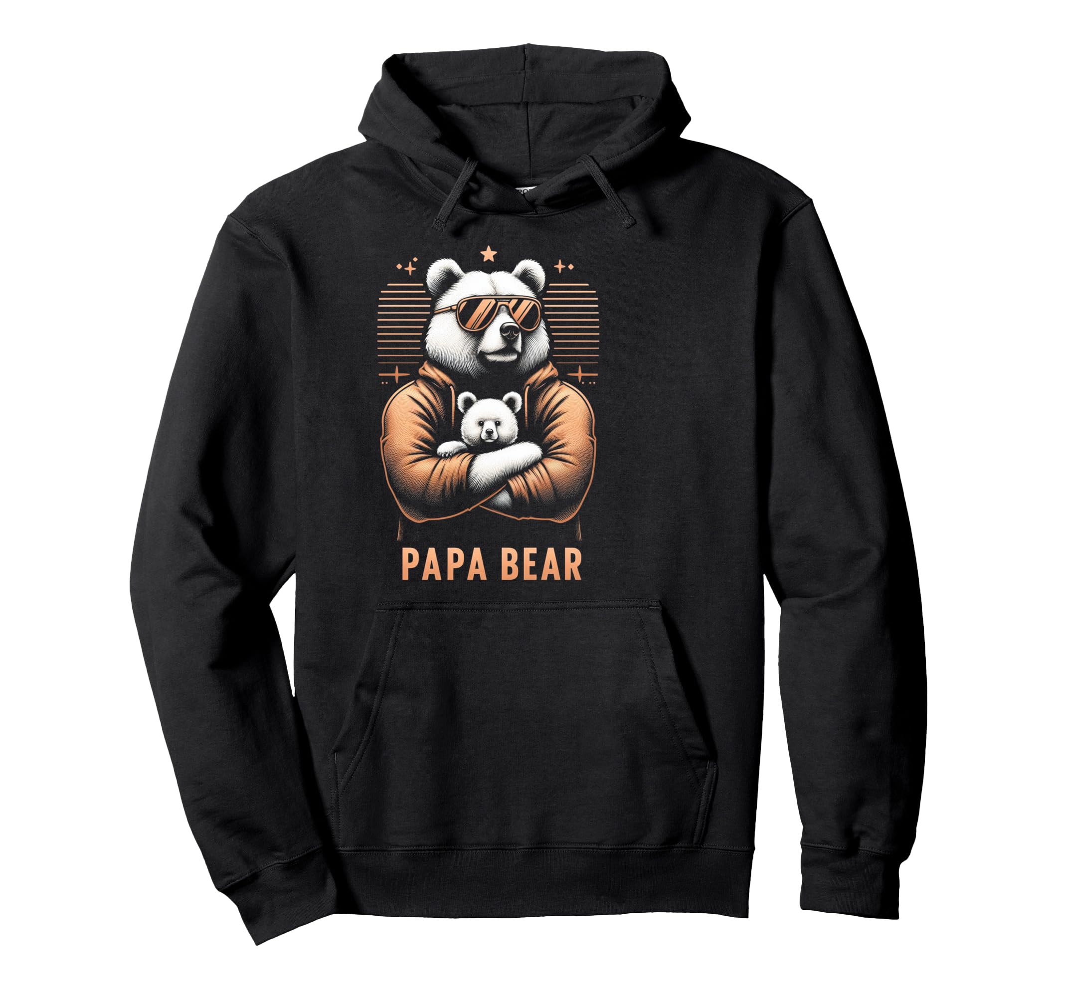 Papa Bear Funny Bears Animal Lover Hoodie - Casual Everyday Wear Unisex - T-Shirt, Sweatshirt, Hoodie