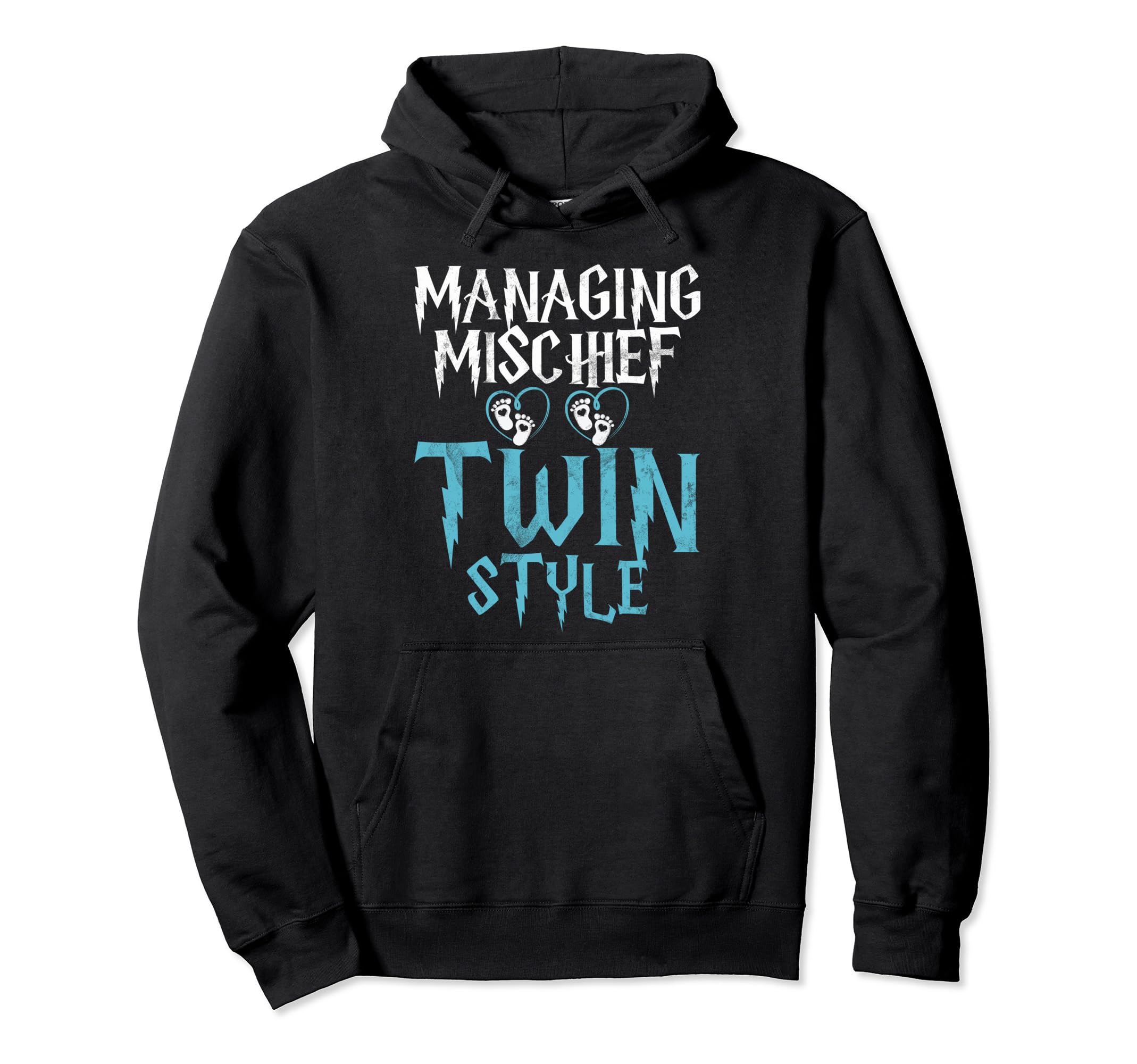 Managing Mischief Twin Twin Dad Hoodie - Trendy Graphic Unisex - T-Shirt, Sweatshirt, Hoodie