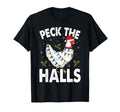 Peck Halls Chicken Santa Hat T-Shirt - Aesthetic Graphic Men Women - T-Shirt, Sweatshirt, Hoodie