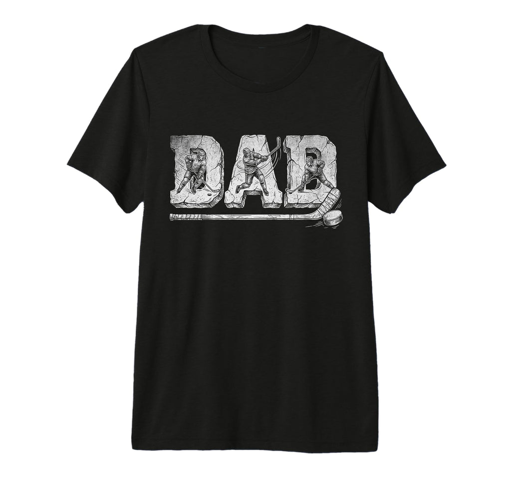 Hockey Dad Fathers Day Tri Blend T-Shirt - Unique Graphic Unisex - T-Shirt, Sweatshirt, Hoodie