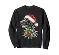 Santa Hat German Shorthaired Lights Sweatshirt - Unique Graphic Men Women - T-Shirt, Sweatshirt, Hoodie