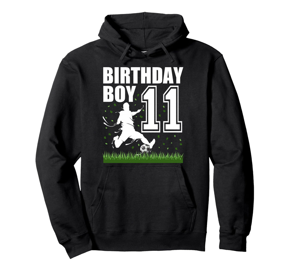 11 Year Old Soccer Birthday Party Theme Hoodie - Unique Graphic Unisex - T-Shirt, Sweatshirt, Hoodie