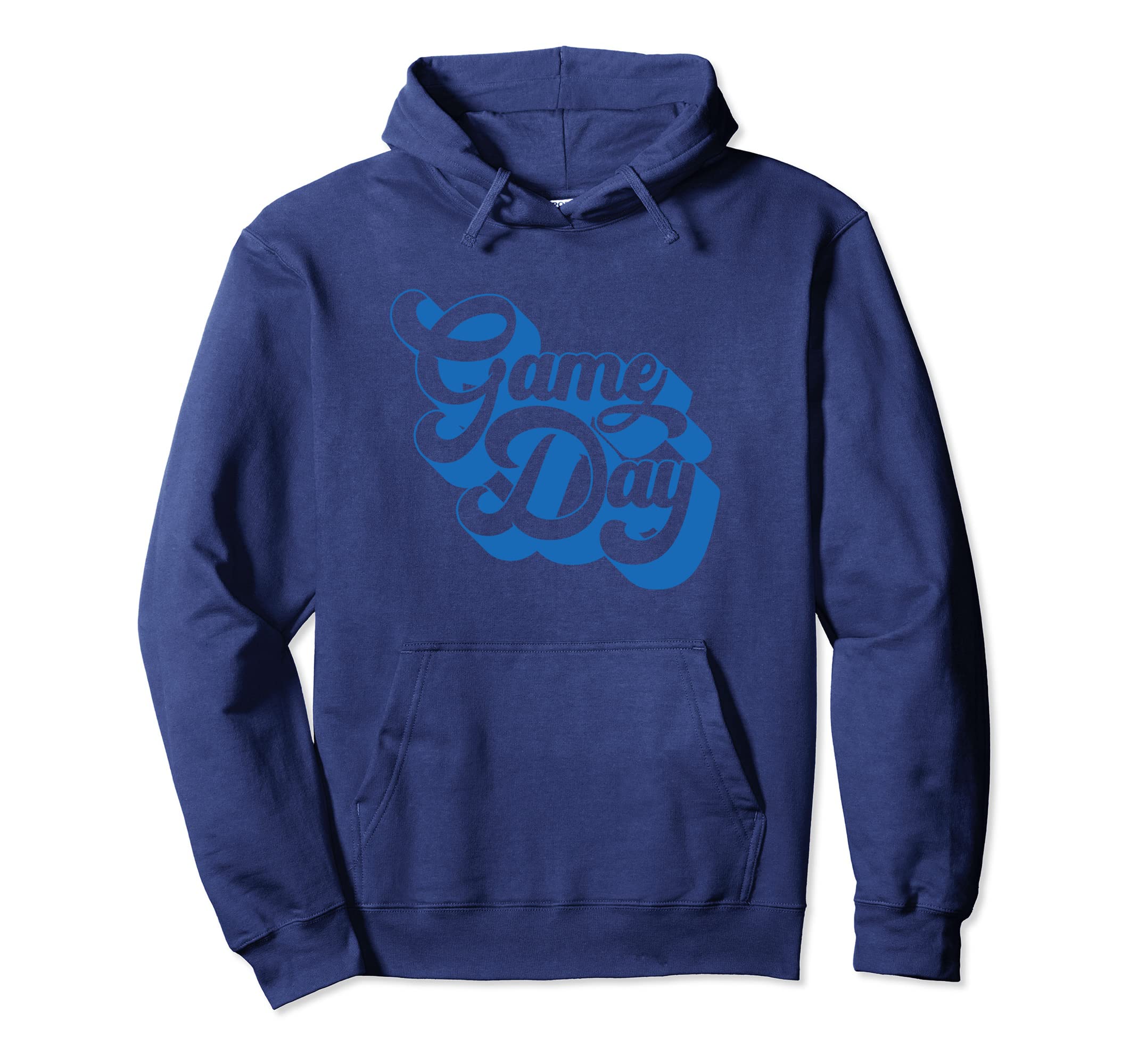 Game Day Blue Sports Soccer Football Mom Hoodie - Trendy Graphic for Adults - T-Shirt, Sweatshirt, Hoodie