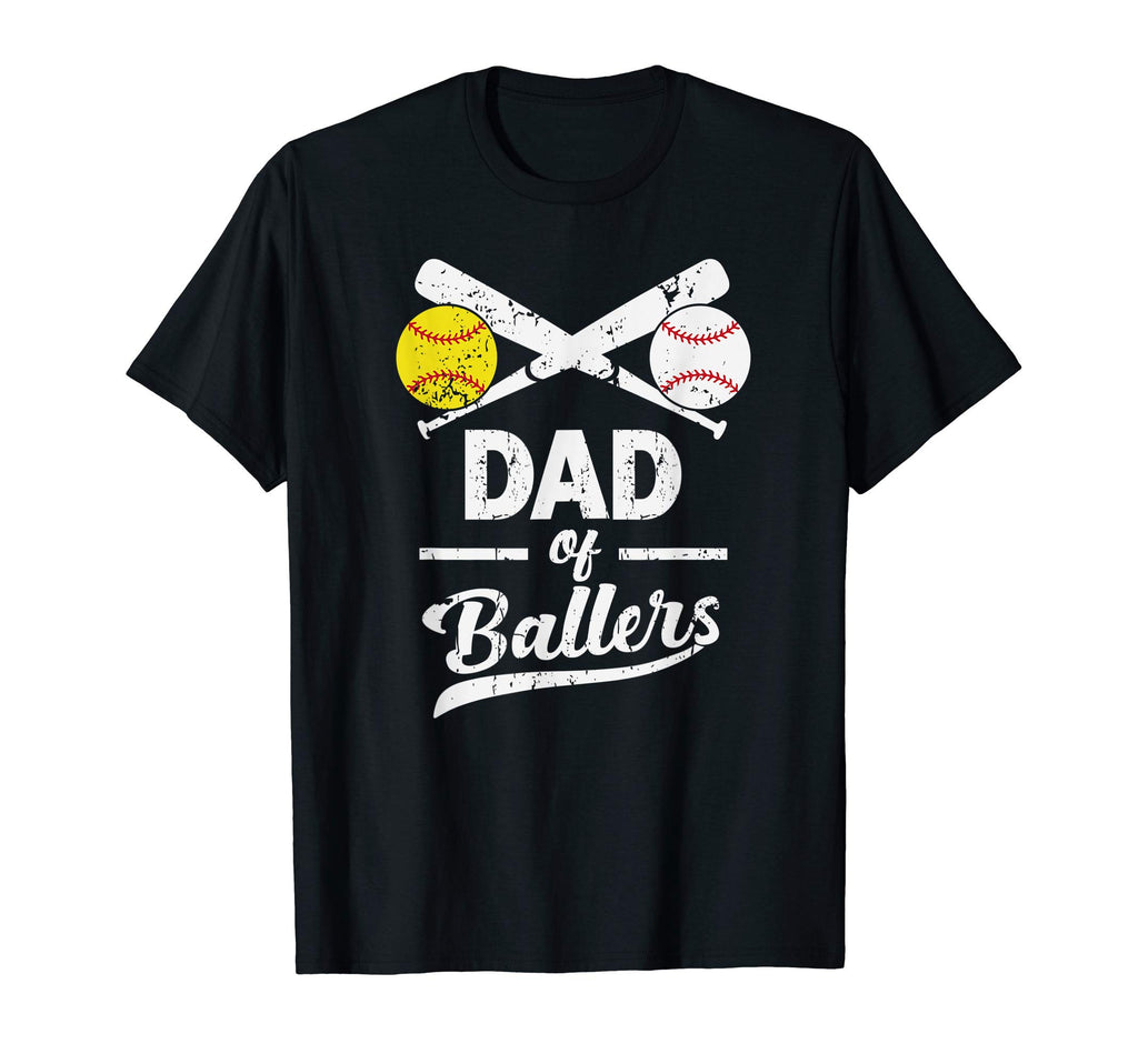 Mens Dad Ballers Baseball Softball T-Shirt - Graphic Print Men Women - T-Shirt, Sweatshirt, Hoodie