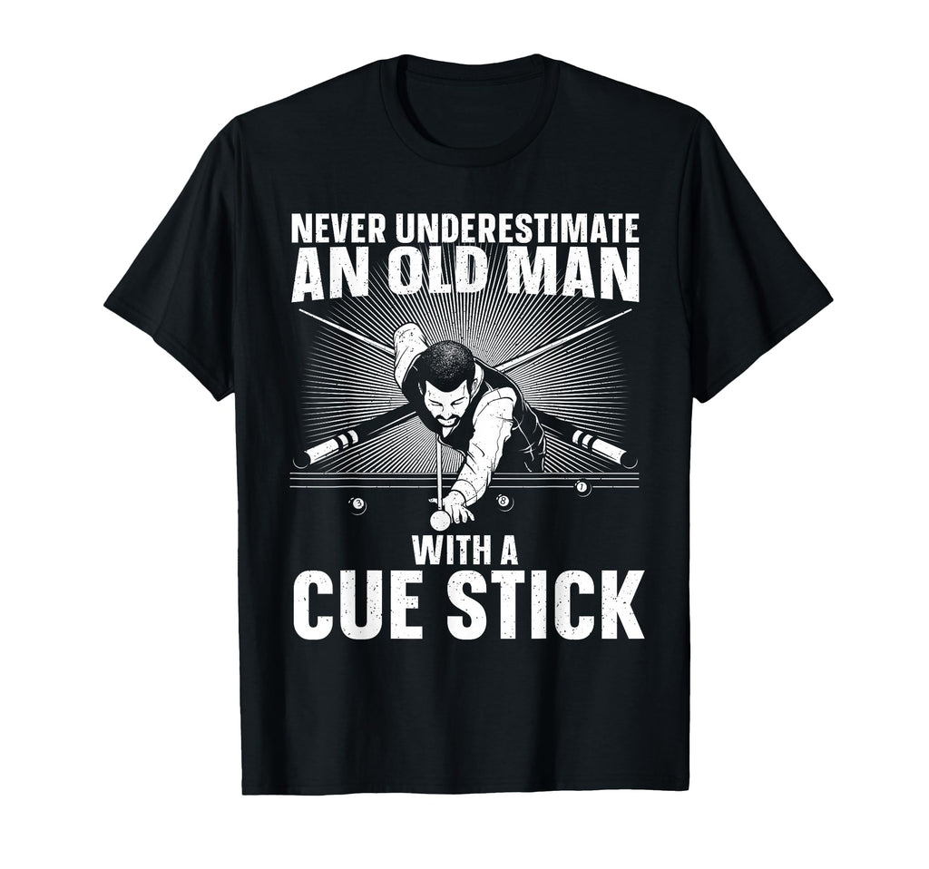 Best Pool Art Grandpa Billiard Player Pool T-Shirt - Graphic Print Unisex - T-Shirt, Sweatshirt, Hoodie